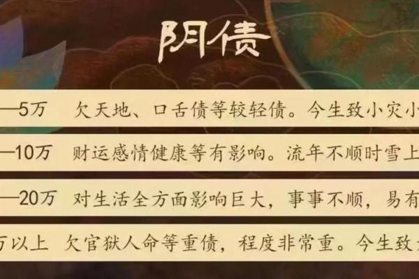 阴债数量八字命理查询表，还阴债转运法